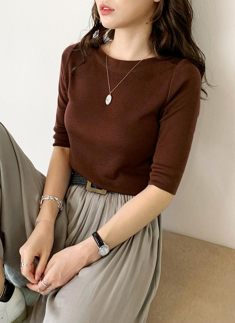 ボートネックニット・全5色