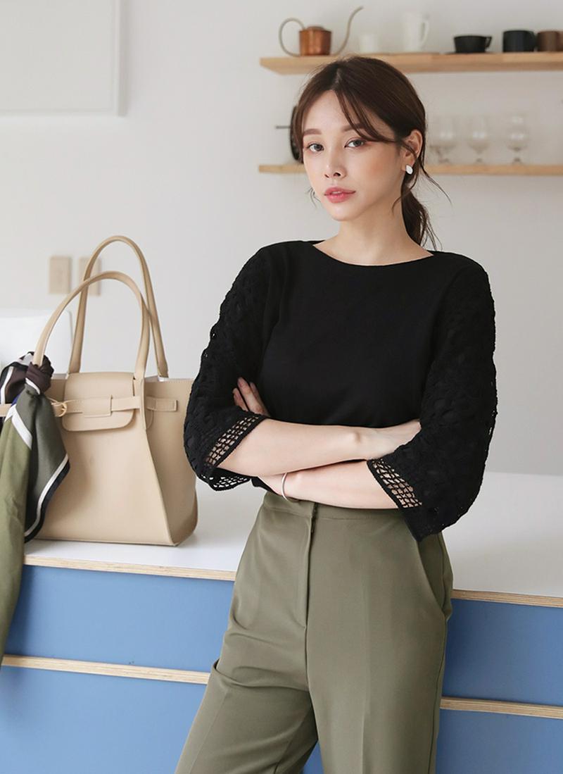 レーススリーブニット・全4色