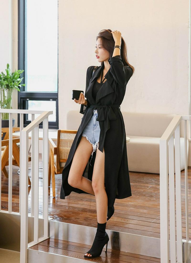 ストラップ付シフォンジャケット