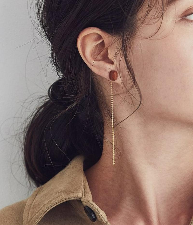 【DeWLuX】ウッドパーツ2WAYピアス