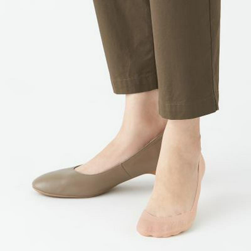 かかと滑り止め付き　浅履きフットカバー（婦人・えらべる） ２３～２５ｃｍ・ベージュ