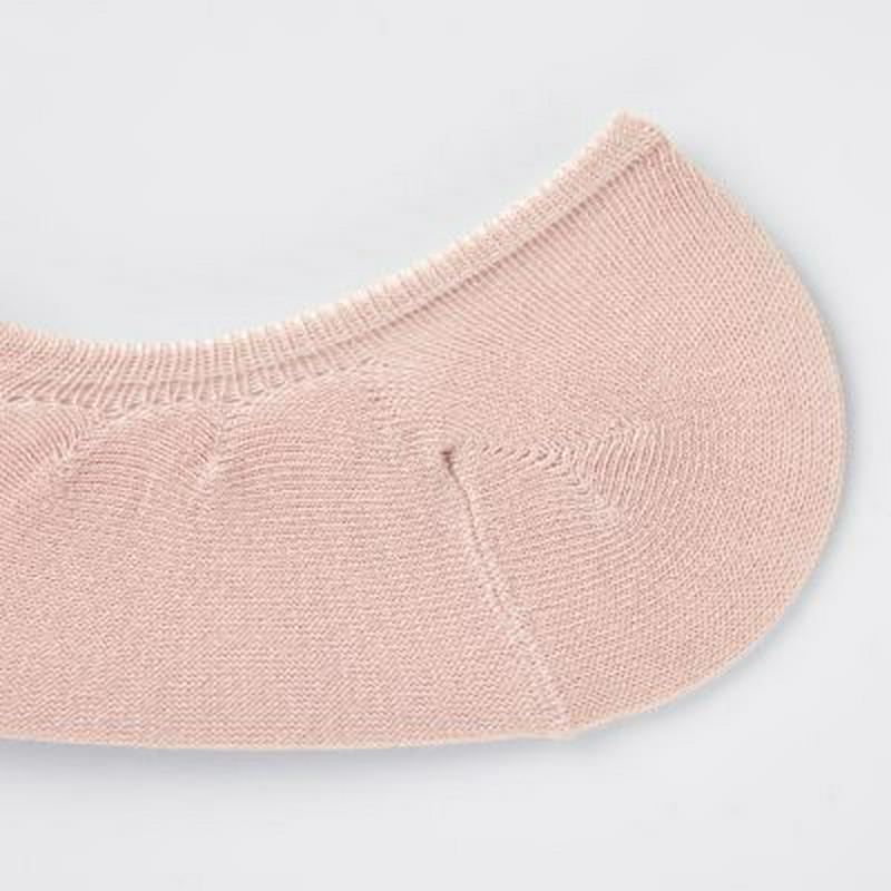 つま先ワイド脱げにくい　綿混　フットカバー（婦人・えらべる） ２１～２３ｃｍ・スモーキーピンク