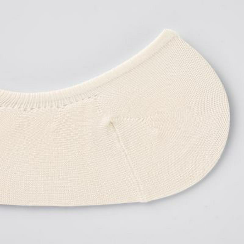 つま先ワイド脱げにくい　シルク混　フットカバー（婦人） ２１～２３ｃｍ・オフ白