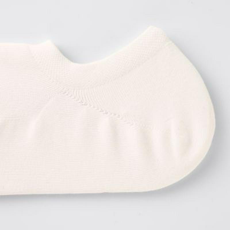 足なり直角　薄手　スニーカーイン靴下（婦人・えらべる） ２３～２５ｃｍ・オフ白