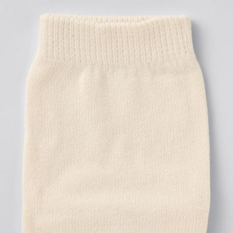 足なり直角　重ね履き　５本指靴下・２足組（婦人） ２４．０ｃｍ・生成