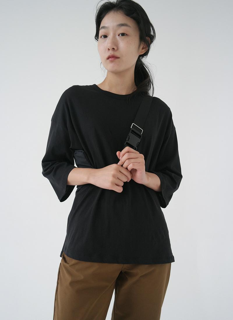 ドロップアシメヘムTシャツ