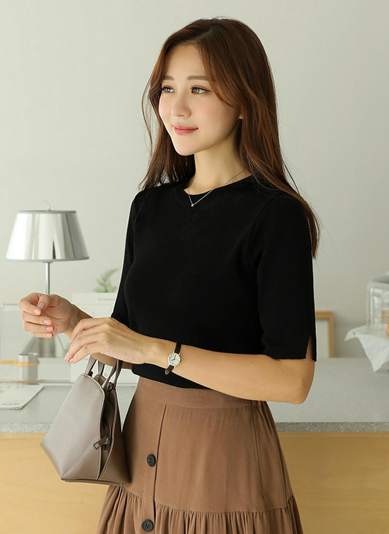 スリットスリーブニット