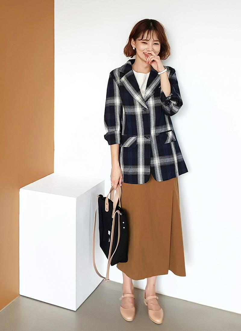 チェックミドルジャケット・全2色