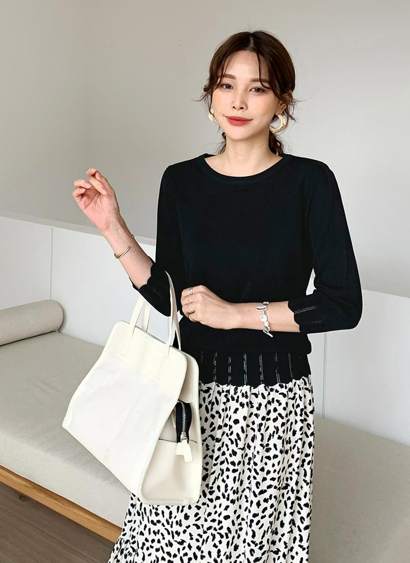 スカラップヘムニット・全5色