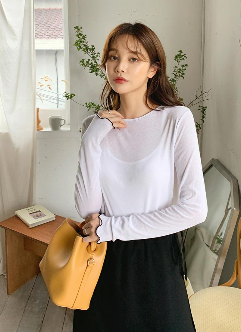 配色メロウヘムTシャツ・全2色