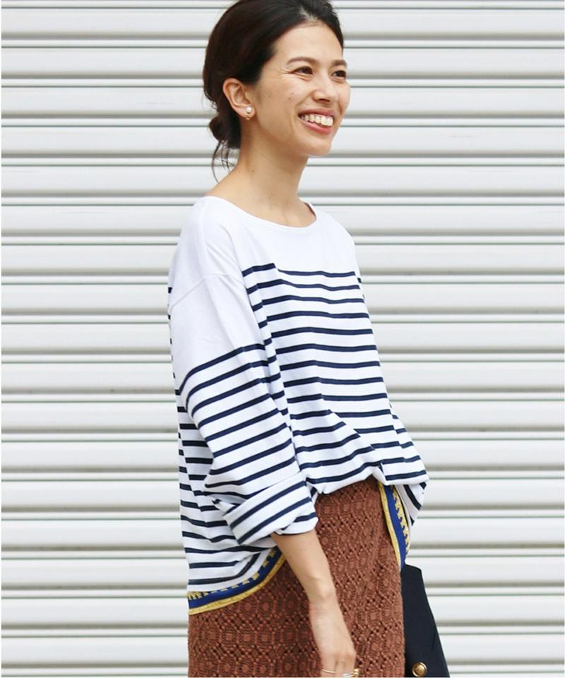IENA LA BOUCLE パネルボーダープルオーバー◆
