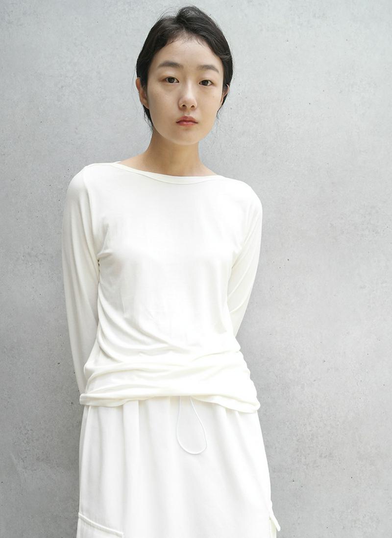 テンセルブレンド長袖Tシャツ
