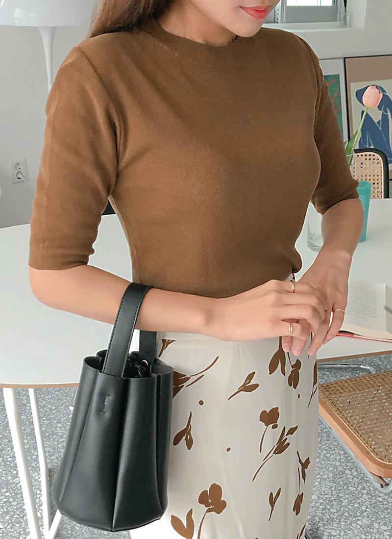 アクリル半袖ニット