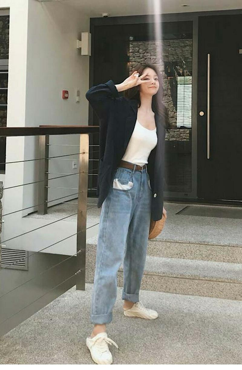 デニムパンツ レディース デニム ロングパンツ ボトムス パンツ カジュアル シンプル 無地 おしゃれ 可愛い メール便 201