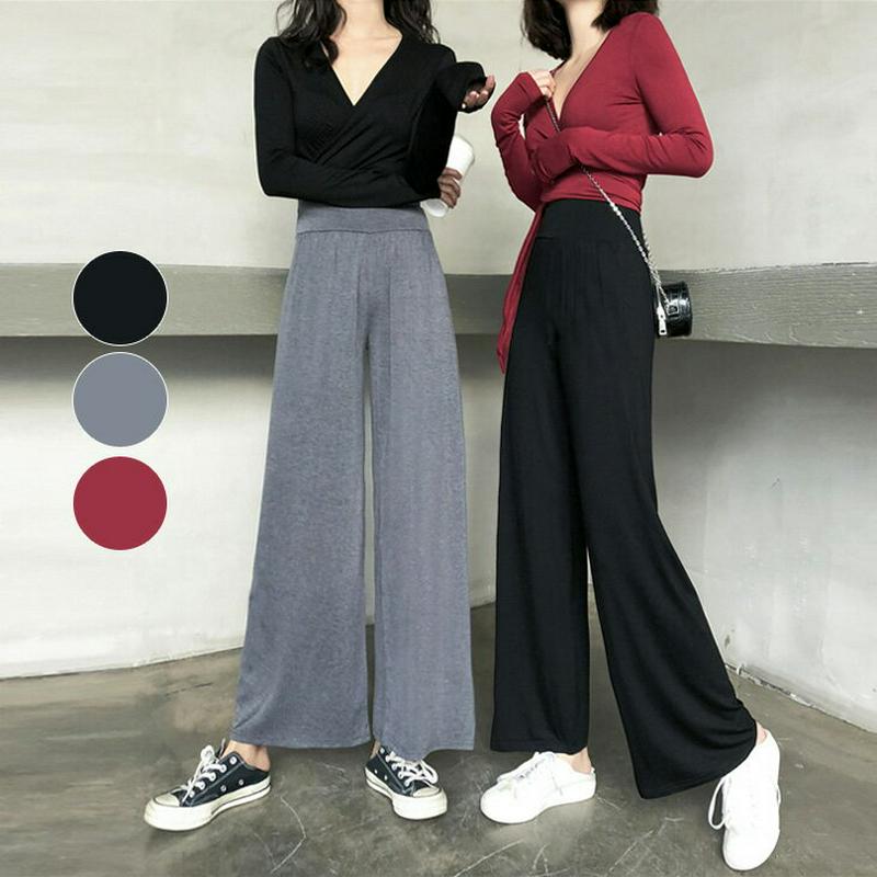 ワイドパンツ ハイウエストパンツ ゴム レディース 楽ちん ボトムス おしゃれ 可愛い ブラック メール便 2019秋冬新作 【
