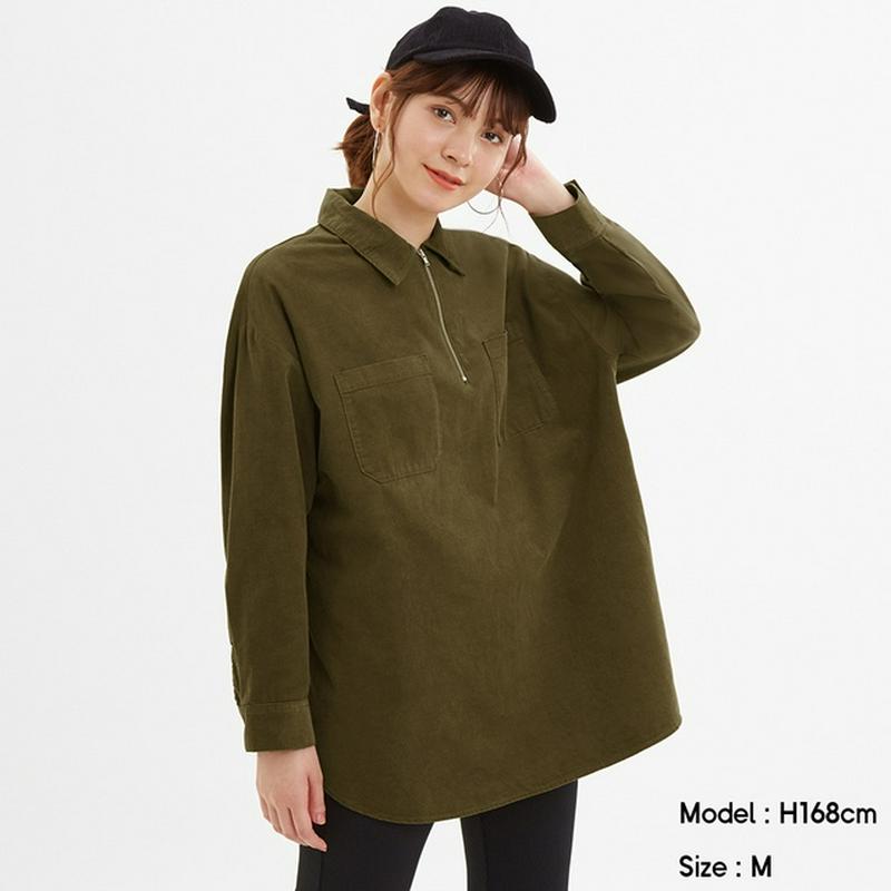 ハーフジッププルオーバー(長袖)JN