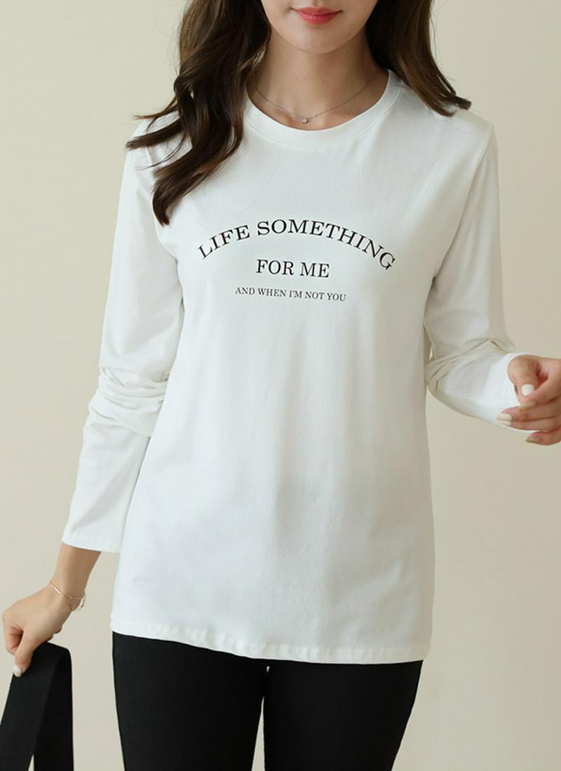 LIfeレタリング長袖Tシャツ