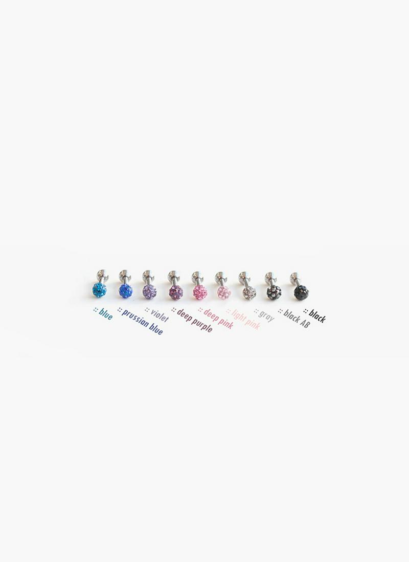 キュービックボールピアス(3mm)
