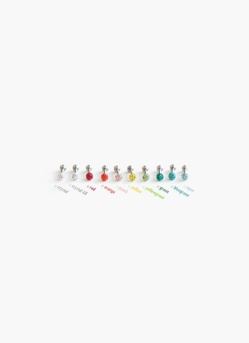 キュービックボールピアス(3mm)