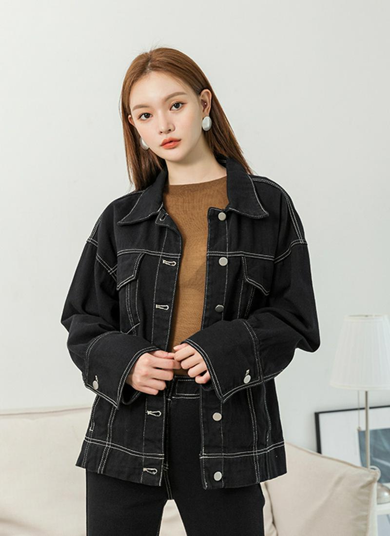 ステッチデニムジャケット