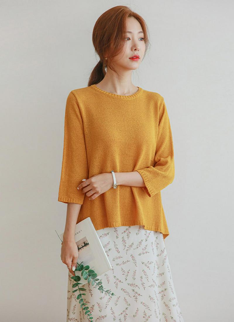 バックリボンアクリルニット