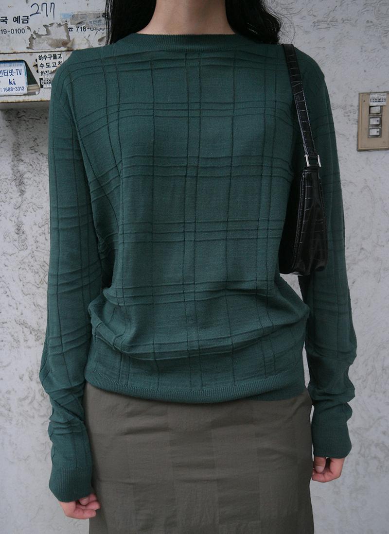 スクエアパターンニット