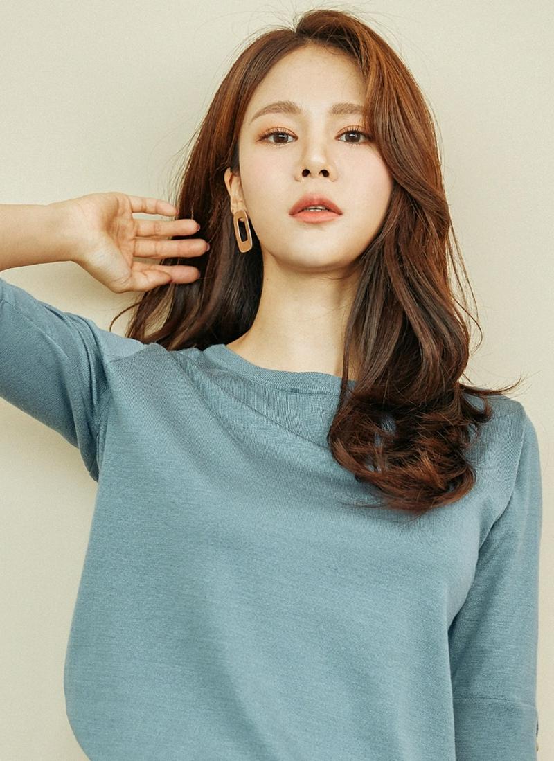 ボタンポイント7分丈ニット