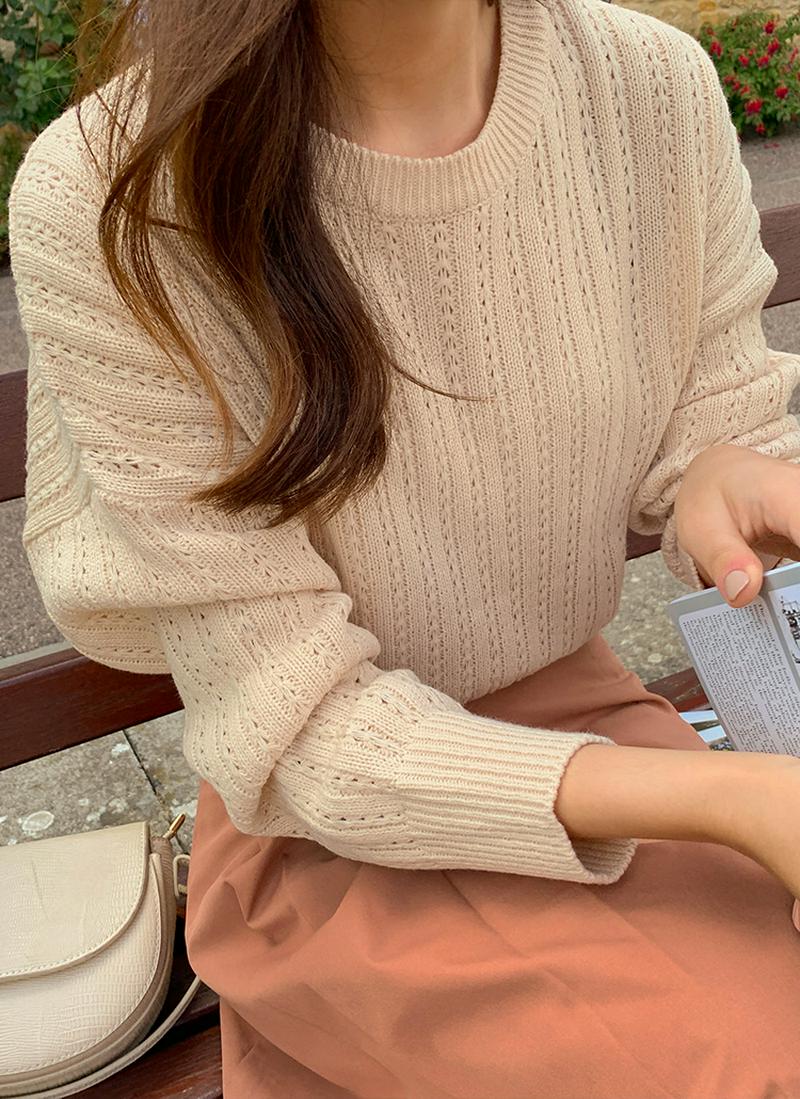 パターンアクリルニット