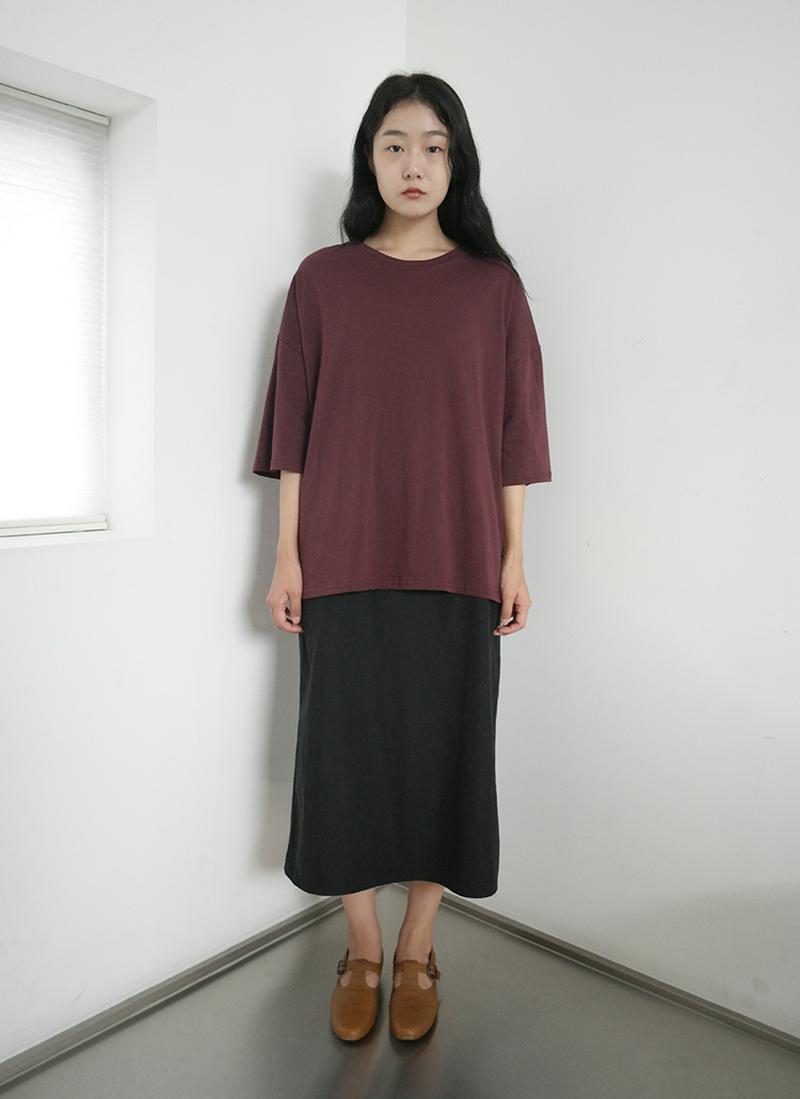 ボクシーハーフスリーブTシャツ