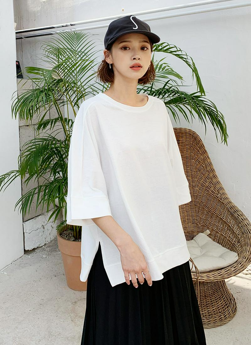 ラグランスリットTシャツ・全4色