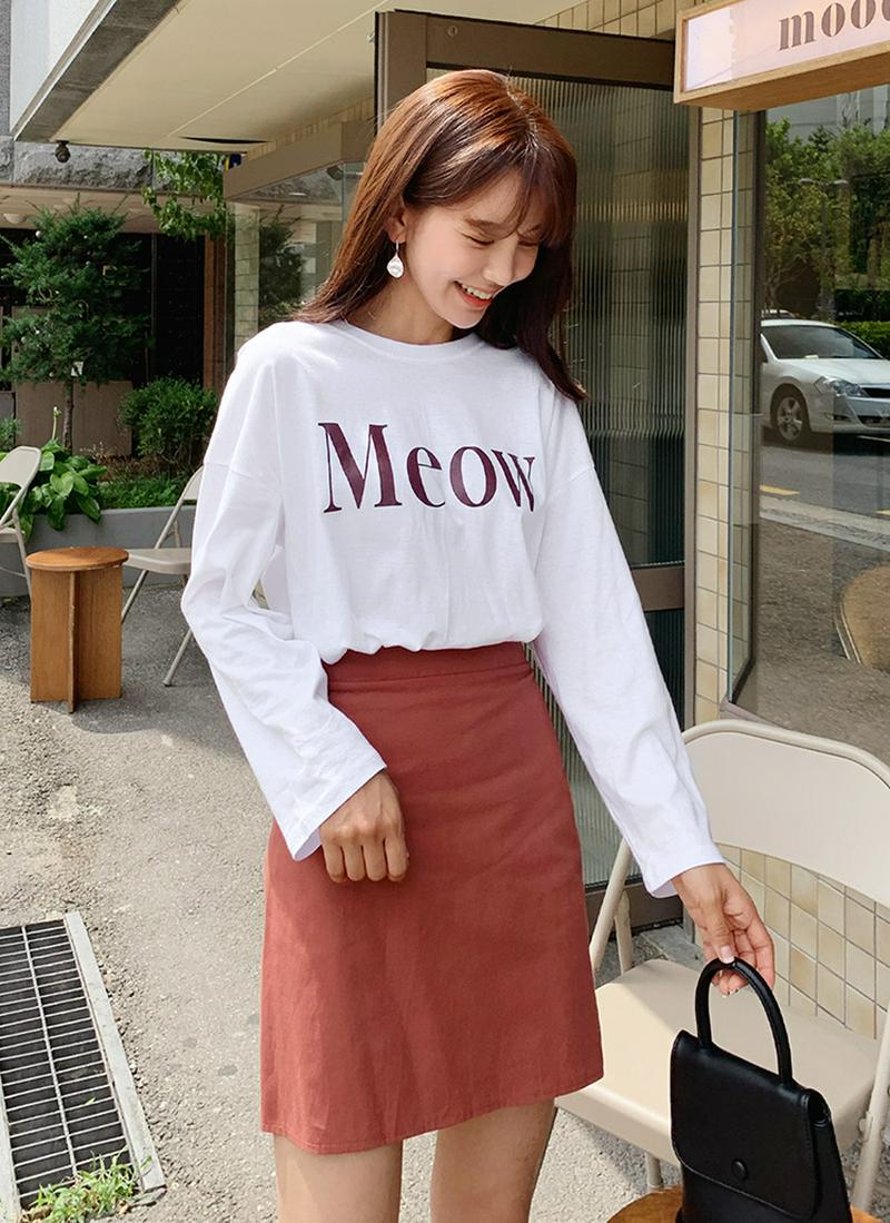 MeowプリントTシャツ・全3色