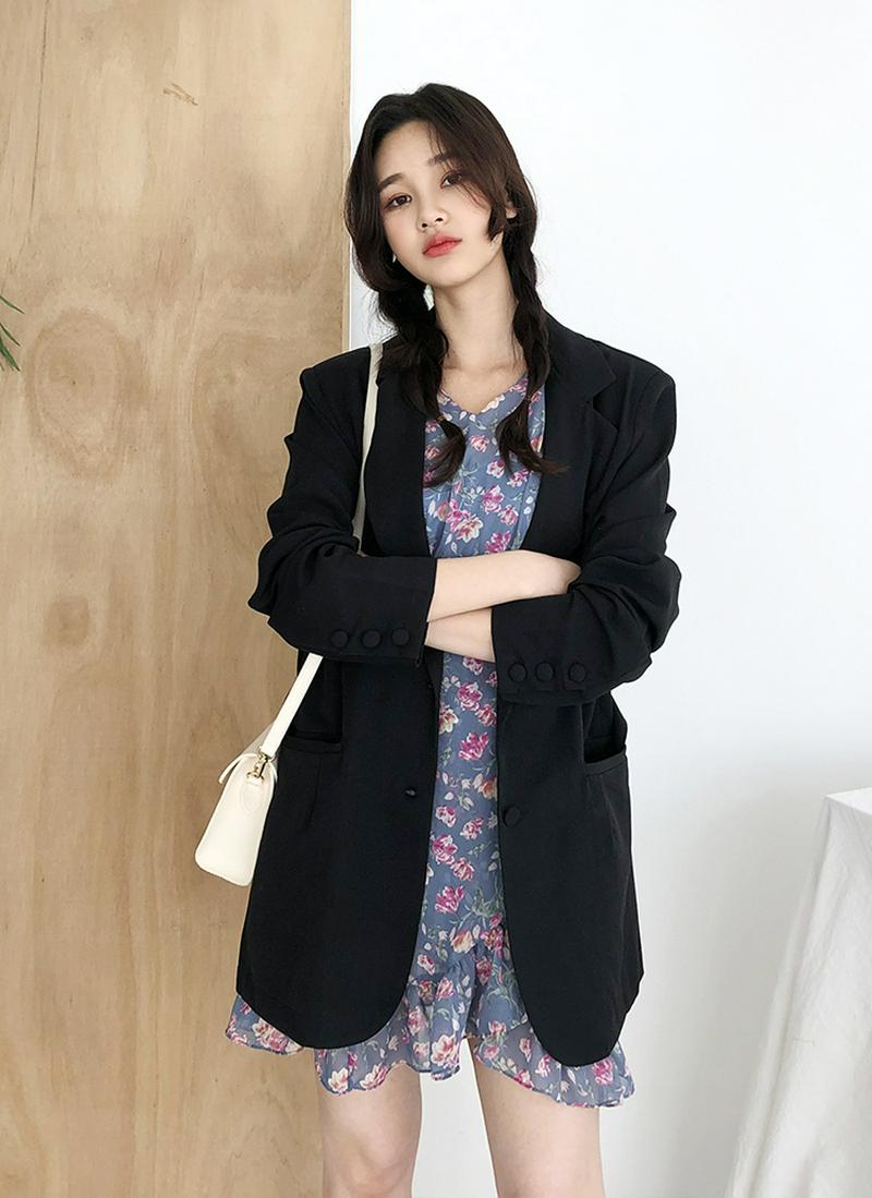 ベルトSETくるみボタンジャケット・全2色