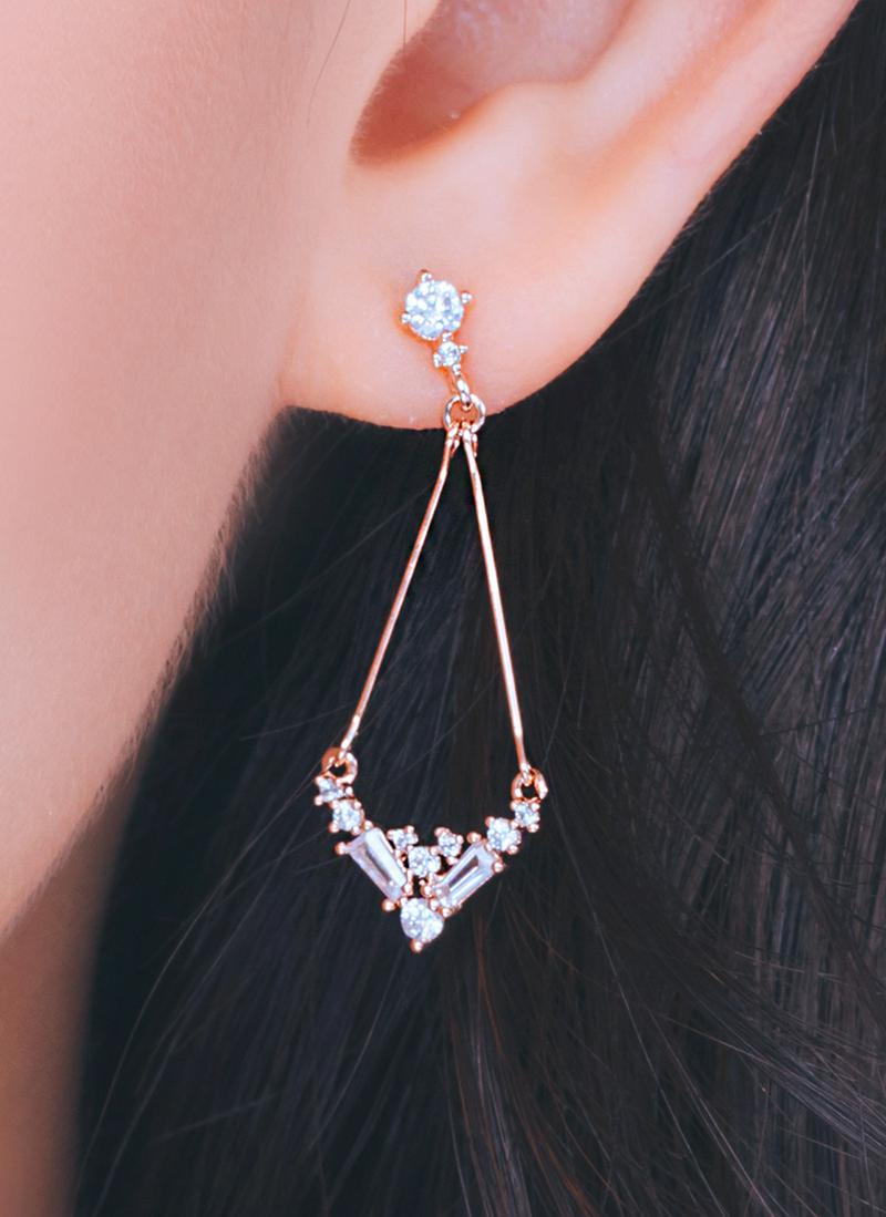 ドロップキュービックピアス
