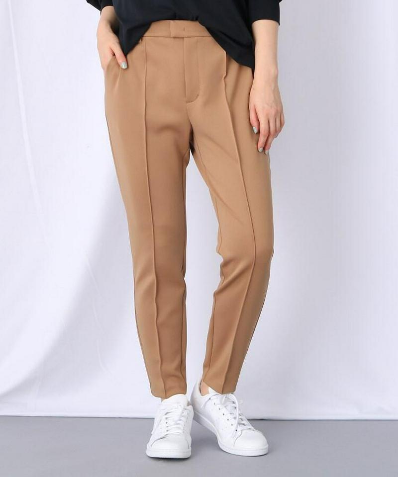 【洗える】ウエストゴム ストレッチテーパードパンツ