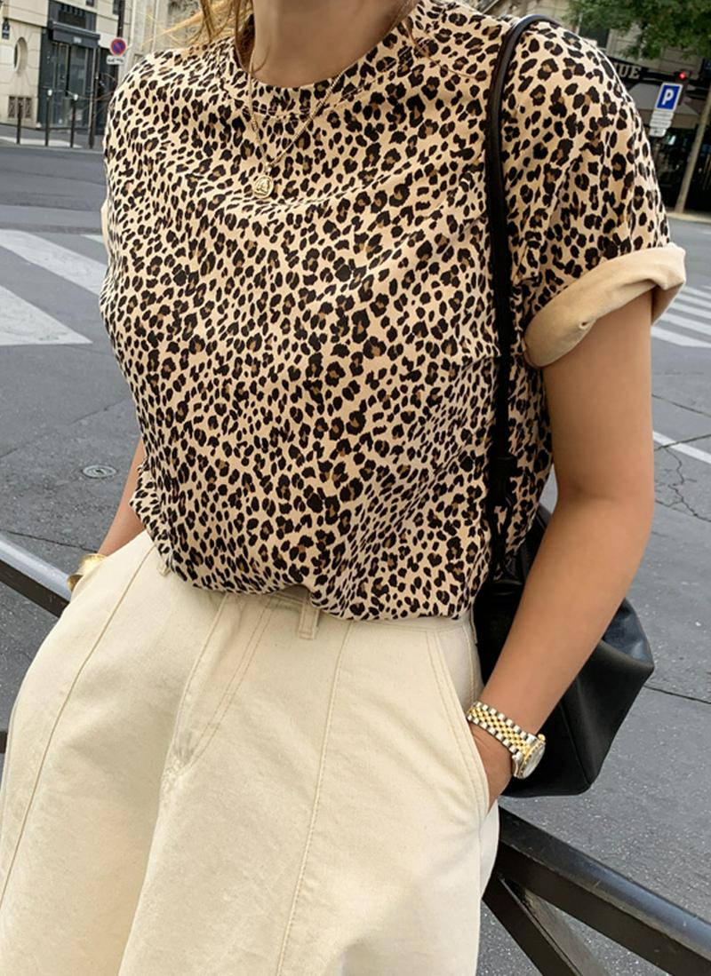 レオパード半袖Tシャツ