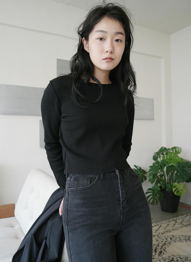 ワッフルクロップドTシャツ