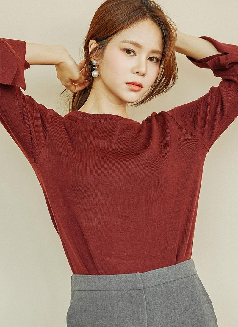 スリーブフリルニット