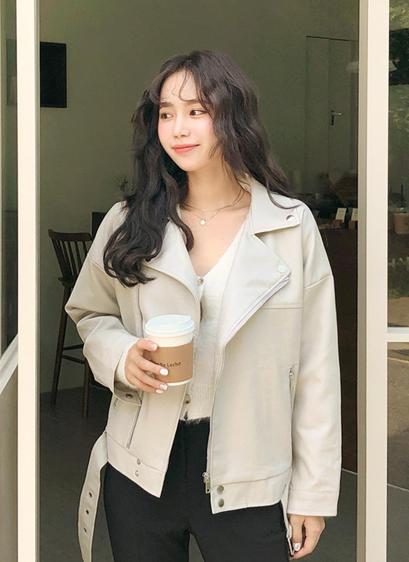 ルーズフィットライダースジャケット