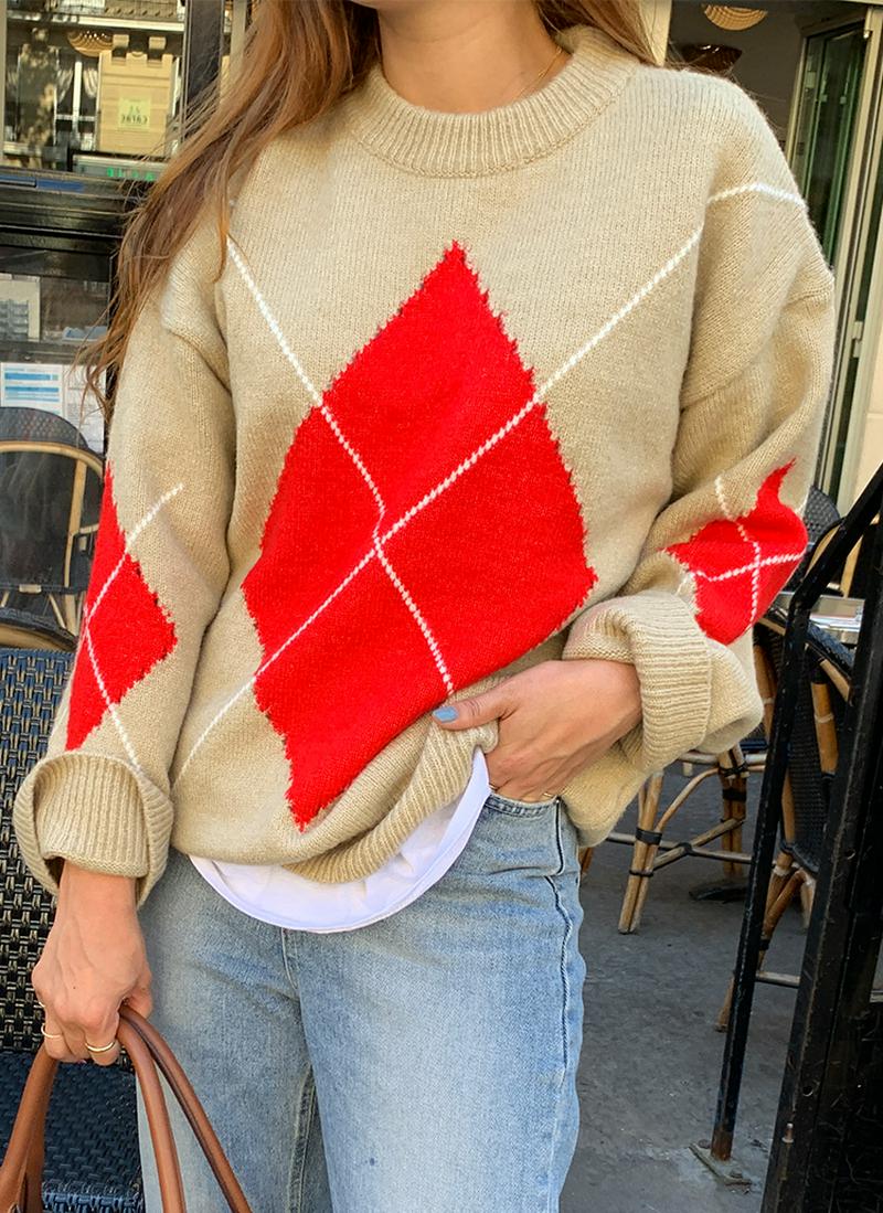 アーガイルニット