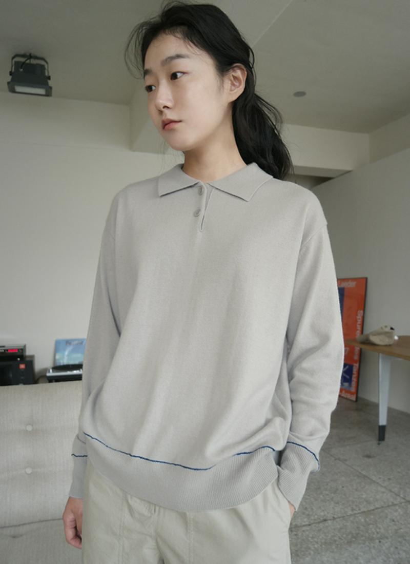 配色ラインカラーニット