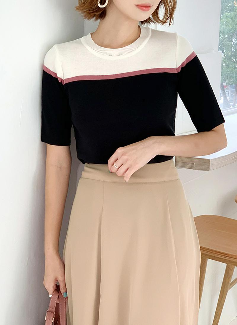 コントラストカラーニット・全2色