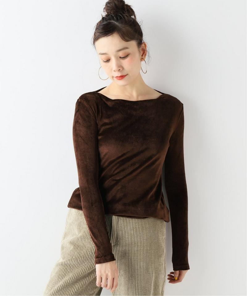 【BASERANGE/ベースレンジ】MEJI TOP SHINY VELOURS：カットソー