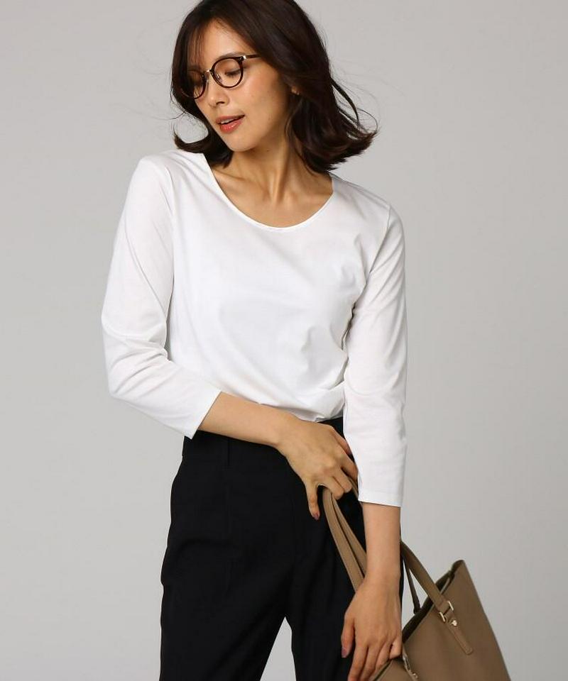 【洗える】コットン（綿）クルーネックカットソー