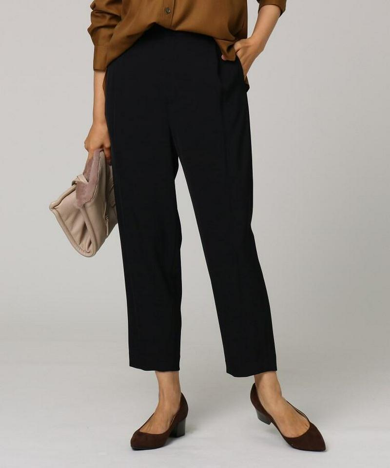 ◆レーヨン混タックテーパードパンツ