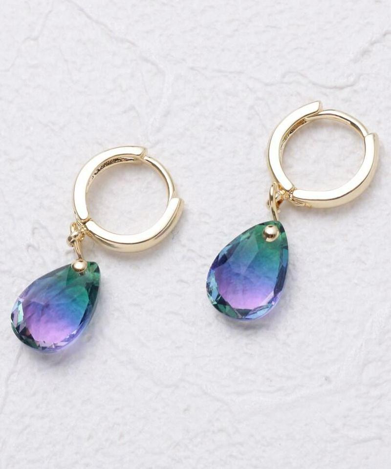 グラデガラスプチピアス
