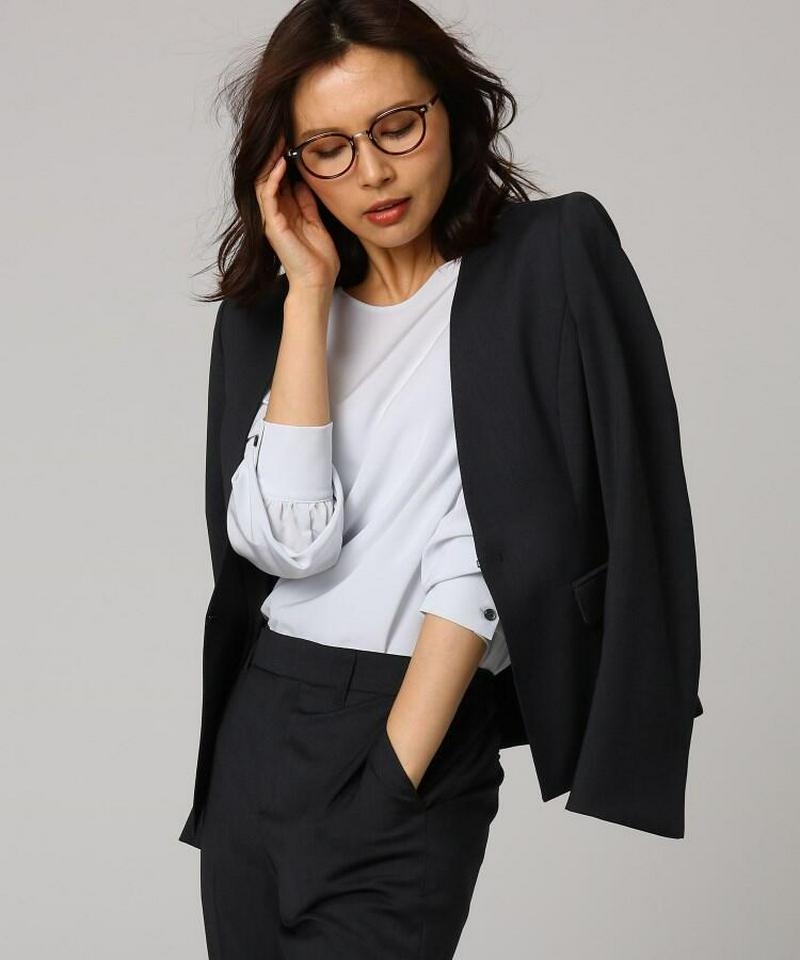 ファインウーステッド カラーレスジャケット