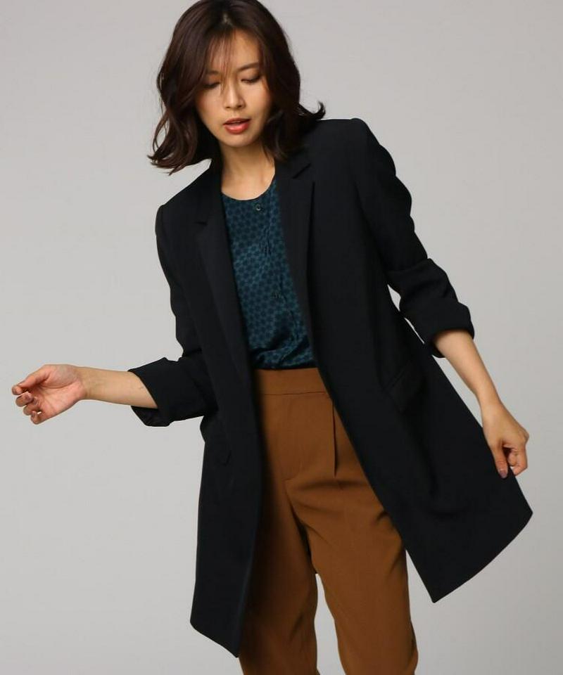 ◆レーヨン混ロングジャケット