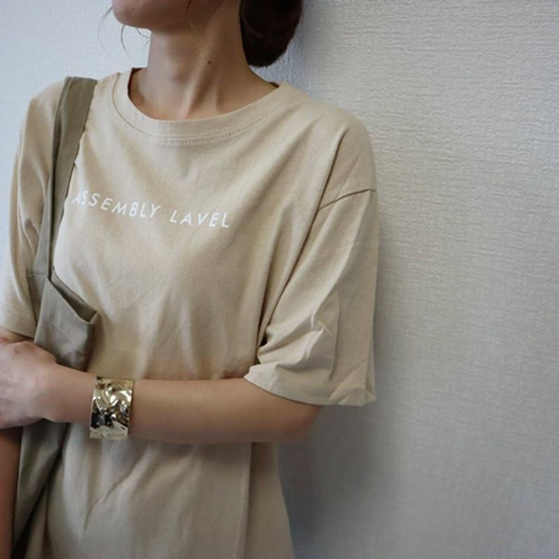 レディース　A405　2color　シンプル　ロゴTシャツ