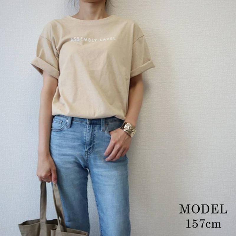 レディース　A405　2color　シンプル　ロゴTシャツ