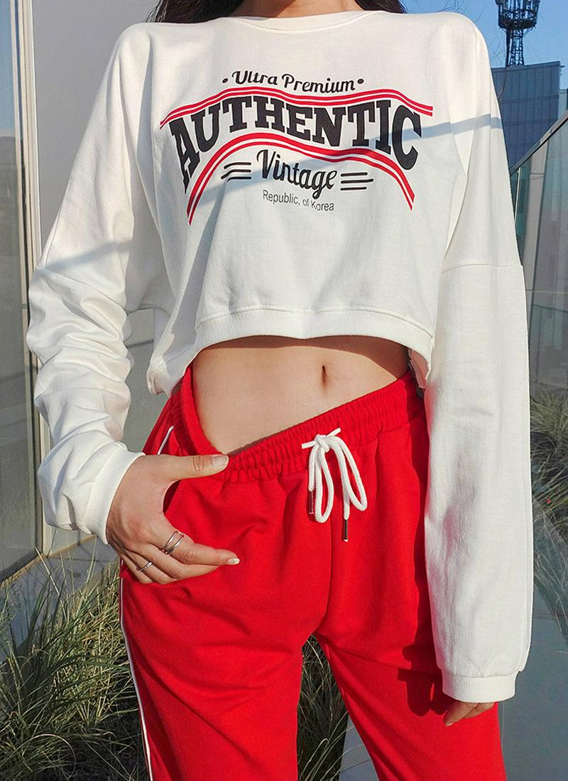 AUTHENTICクロップドスウェットシャツ